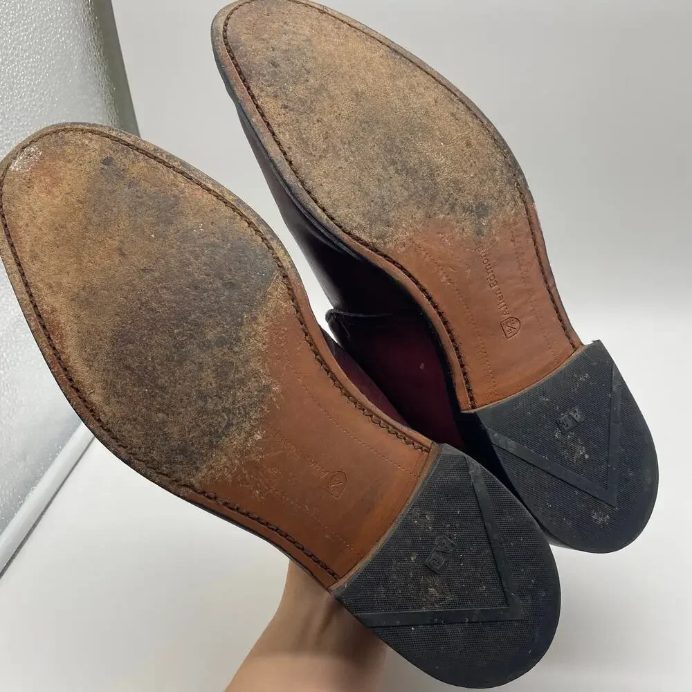 Allen Edmonds Red Brown Leather Side Buckle Monk Strap Dress Shoes Men's size 11